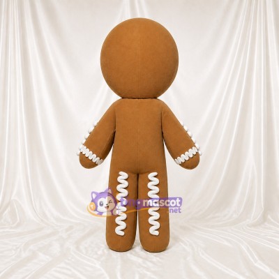 Gingerbread Man Mascot Costume Full Body for Adults School Events