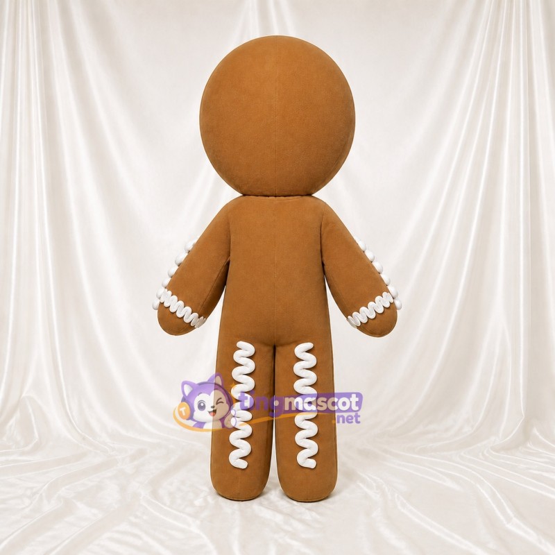 Gingerbread Man Mascot Costume Full Body for Adults School Events
