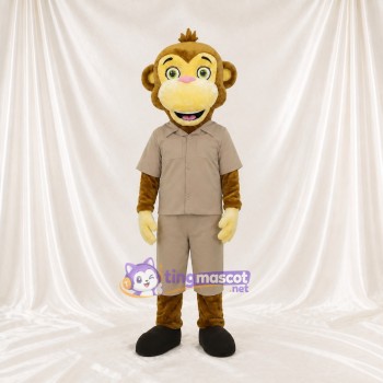 Cartoon Facial Monkey Mascot Costume Full Body for Adults School Events