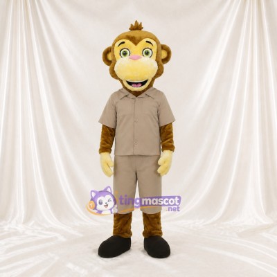 Cartoon Facial Monkey Mascot Costume Full Body for Adults School Events