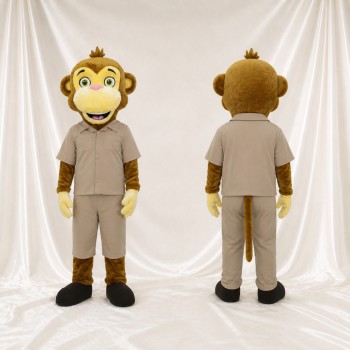 Cartoon Facial Monkey Mascot Costume Full Body for Adults School Events