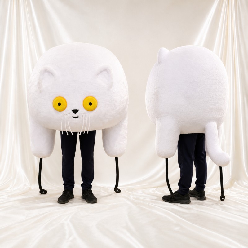 Giant Cat Head Mascot Costume Full Body for Adults Events