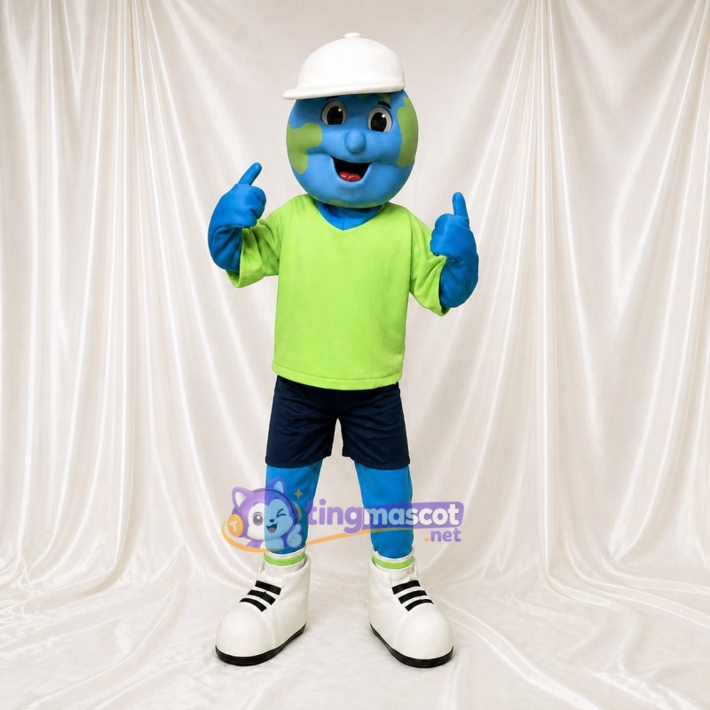 Globe Character Mascot Costume Full Body for Adults School Events