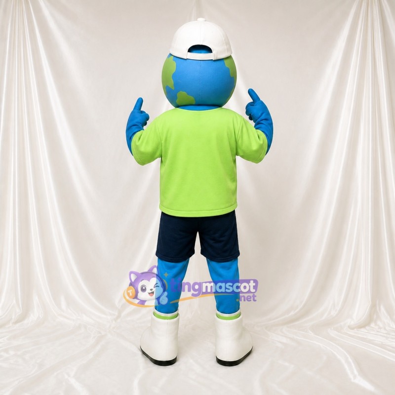 Globe Character Mascot Costume Full Body for Adults School Events