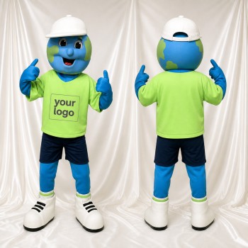 Globe Character Mascot Costume Full Body for Adults School Events