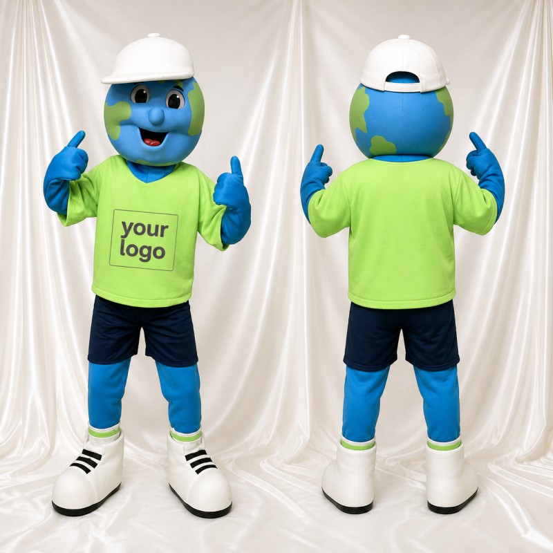 Globe Character Mascot Costume Full Body for Adults School Events