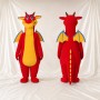 Cartoon Facial Dragon Mascot Costume Full Body for Adults School Events