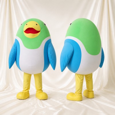 Green Duck Mascot Costume Full Body for Adults School Events