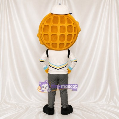 Waffle Athlete Mascot Costume Full Body for Adults Sports Events