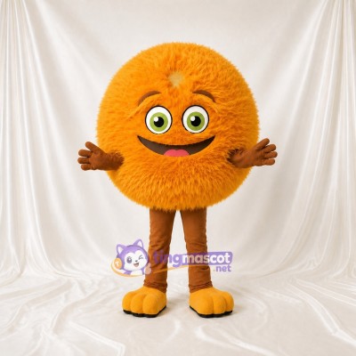 Fuzzy Ball Mascot Costume Full Body for Adults Trade Shows