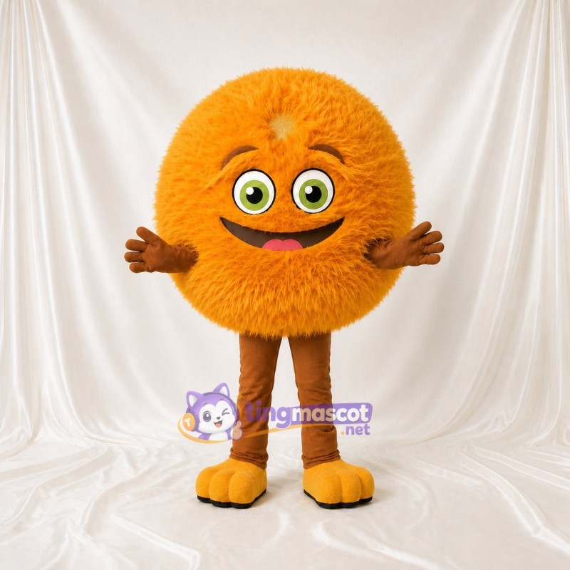 Fuzzy Ball Mascot Costume Full Body for Adults Trade Shows