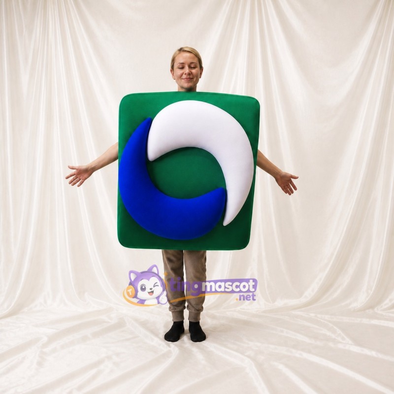 Wave Panel Mascot Costume Full Body for Adults Trade Shows