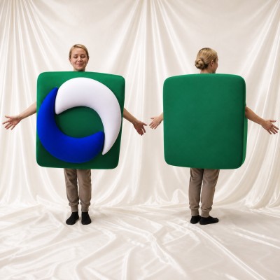 Wave Panel Mascot Costume Full Body for Adults Trade Shows