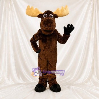 Cartoon Facial Moose Mascot Costume Full Body for Adults School Events