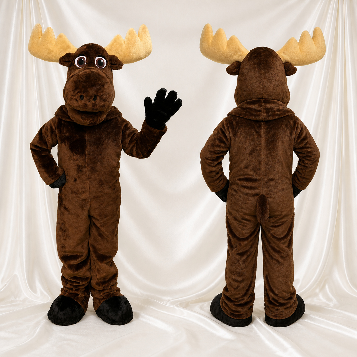 Cartoon Facial Moose Mascot Costume Full Body for Adults School Events Cartoon Facial Moose Mascot Costume Full Body for Adults School Events