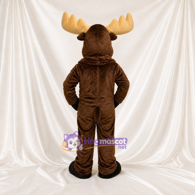 Cartoon Facial Moose Mascot Costume Full Body for Adults School Events