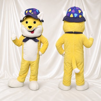 Chien au visage de dessin animé Costume de mascotte intégral pour adultes Événements scolaires