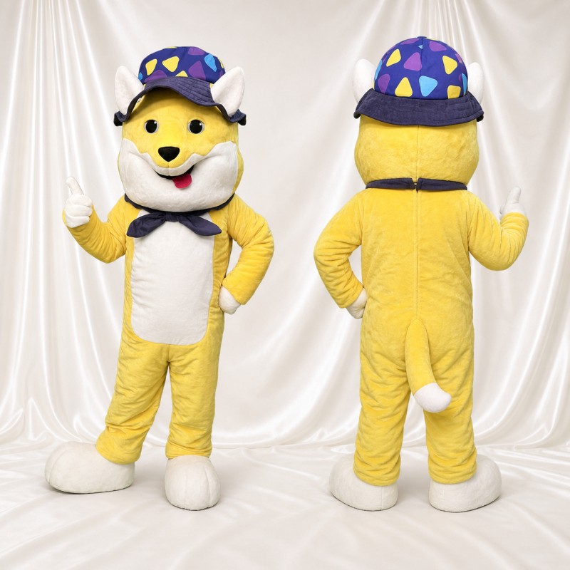 Cartoon Facial Dog Mascot Costume Full Body for Adults School Events