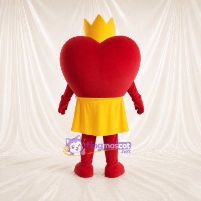 Heart Queen Mascot Costume Full Body for Adults School Events