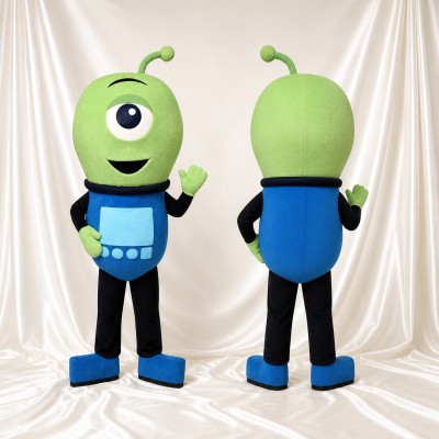 Alien Facial Dessin Animé Costume de mascotte intégral pour adultes Événements scolaires