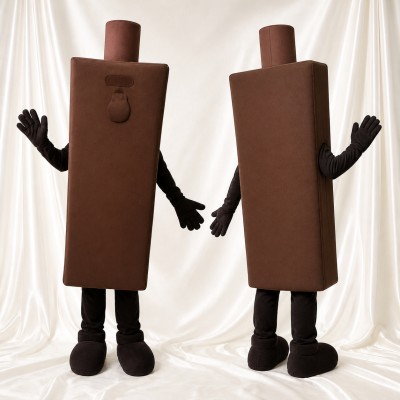 Rectangular Block Mascot Costume Full Body for Adults Trade Shows