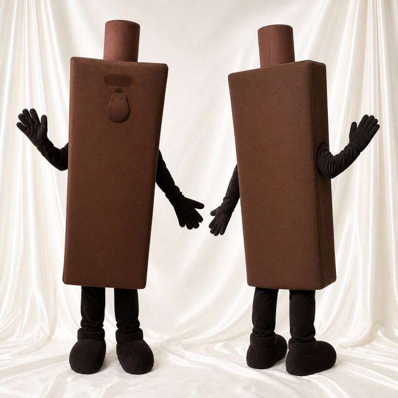 Rectangular Block Mascot Costume Full Body for Adults Trade Shows