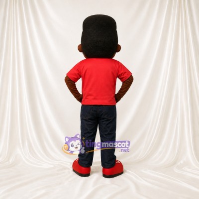 Brown Boy Character Mascot Costume Full Body for Adults School Events