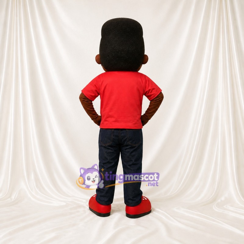 Brown Boy Character Mascot Costume Full Body for Adults School Events