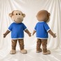 Beige Monkey Mascot Costume Full Body for Adults School Events