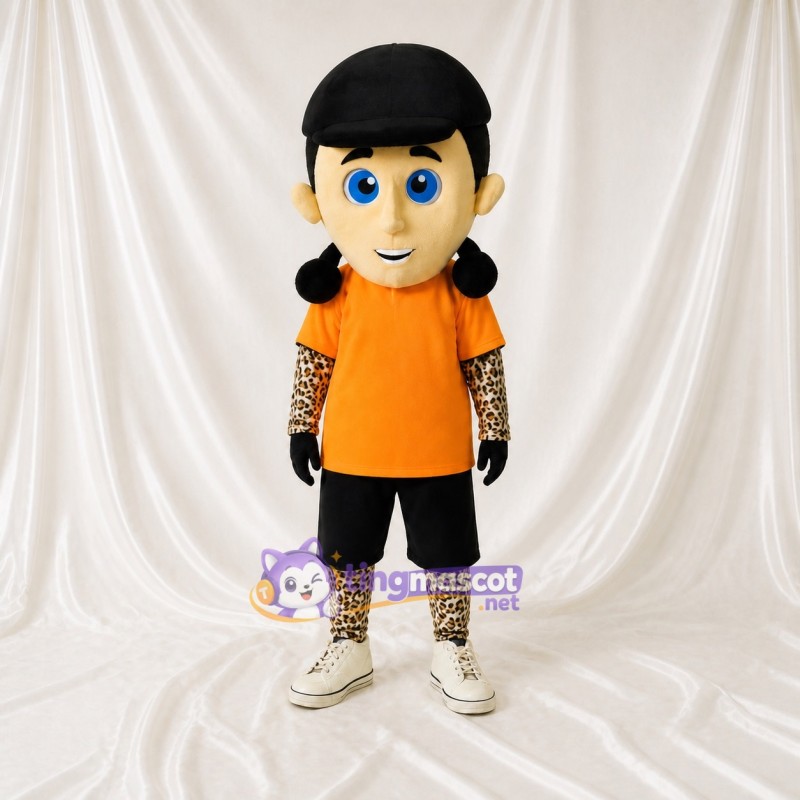 Boy Athlete Mascot Costume Full Body for Adults Sports Events