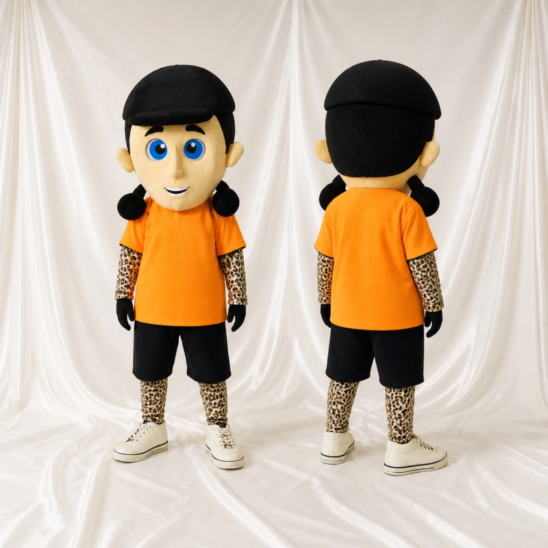 Boy Athlete Mascot Costume Full Body for Adults Sports Events