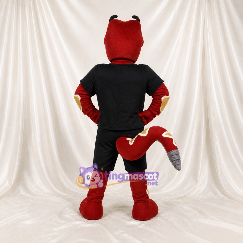 Costume de mascotte crotale rouge athlète intégral pour adultes – événements sportifs