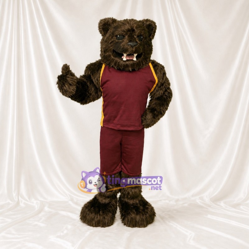 Sports Outfit Bear Athlete Mascot Costume Full Body for Adults Sports Events