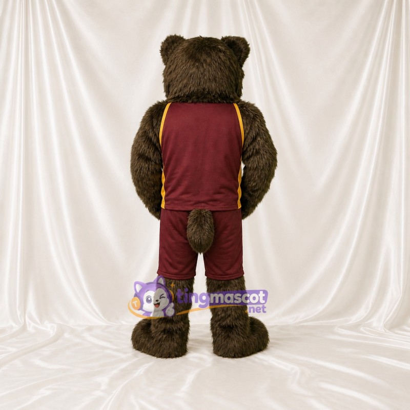 Sports Outfit Bear Athlete Mascot Costume Full Body for Adults Sports Events