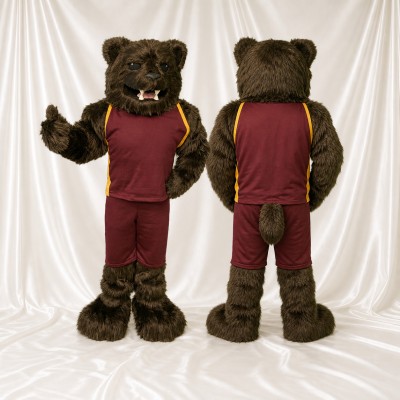 Sports Outfit Bear Athlete Mascot Costume Full Body for Adults Sports Events