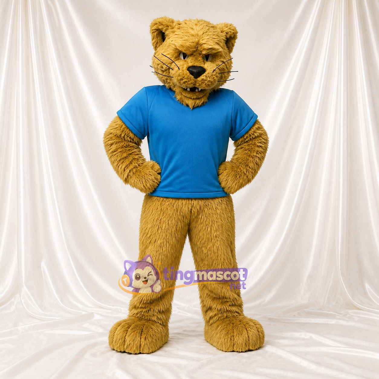 Athlète Cougar Costume de mascotte intégral pour adultes Événements sportifs Athlète Cougar Costume de mascotte intégral pour adultes Événements sportifs