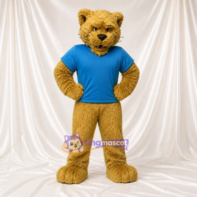 Athlète Cougar Costume de mascotte intégral pour adultes Événements sportifs
