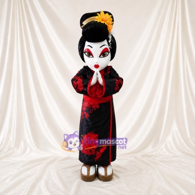 Traditional Doll Mascot Costume Full Body for Adults School Events
