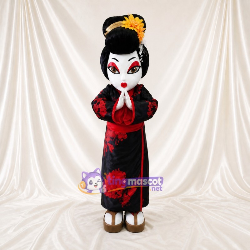 Traditional Doll Mascot Costume Full Body for Adults School Events