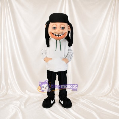 Hoodie Boy Mascot Costume Full Body for Adults School Events