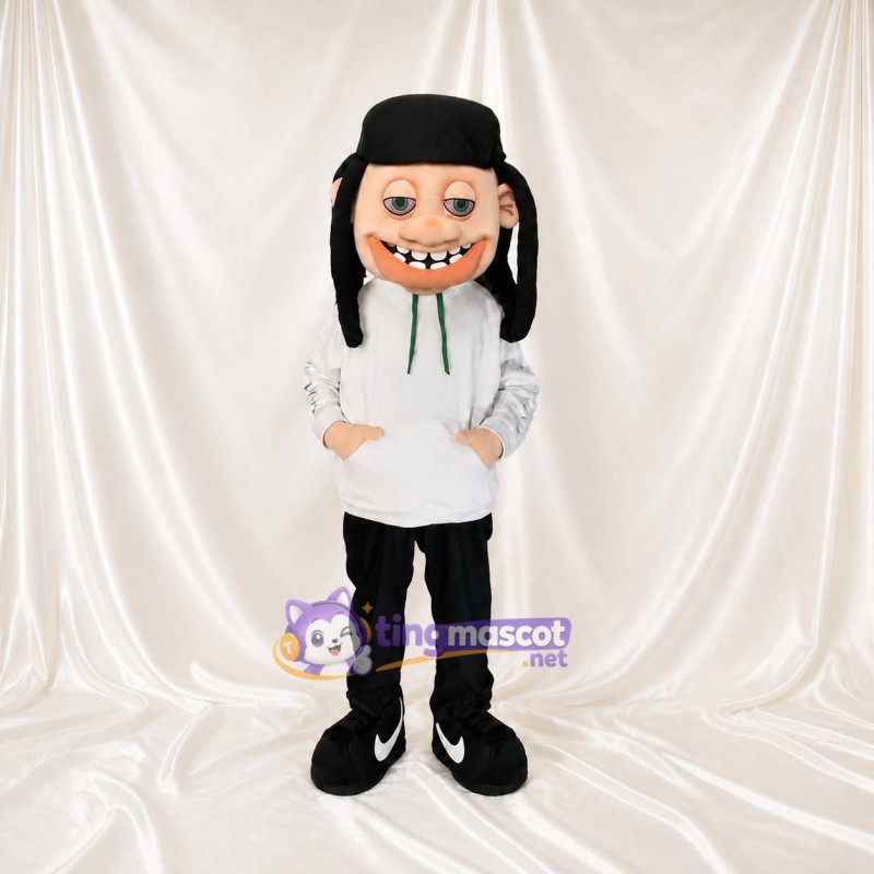 Hoodie Boy Mascot Costume Full Body for Adults School Events