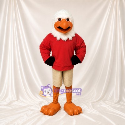White Eagle Athlete Mascot Costume Full Body for Adults Sports Events