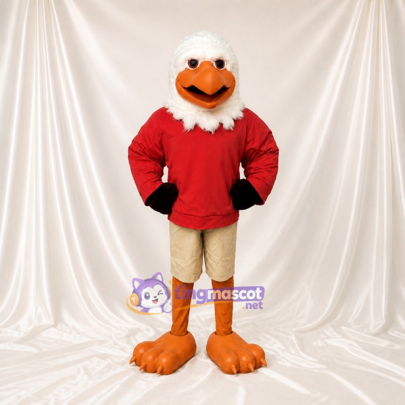 White Eagle Athlete Mascot Costume Full Body for Adults Sports Events