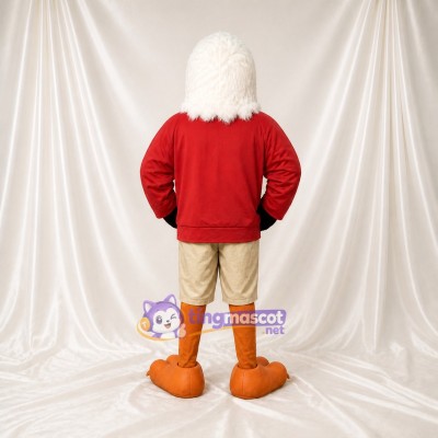 White Eagle Athlete Mascot Costume Full Body for Adults Sports Events