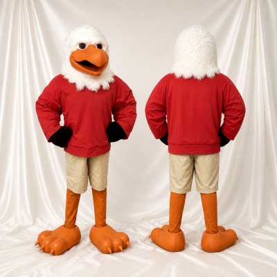 White Eagle Athlete Mascot Costume Full Body for Adults Sports Events