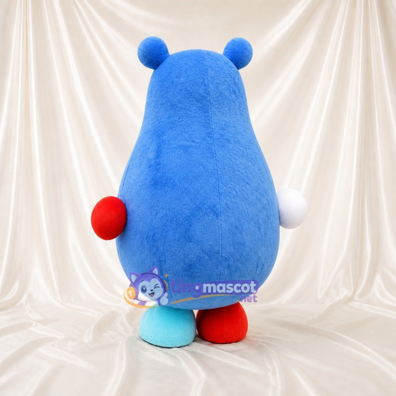 Blue Bear Mascot Costume Full Body for Adults School Events