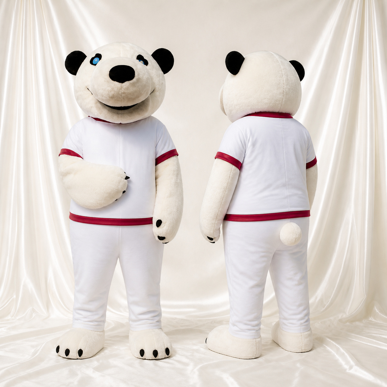 Panda Athlete Mascot Costume Full Body for Adults Sports Events Panda Athlete Mascot Costume Full Body for Adults Sports Events
