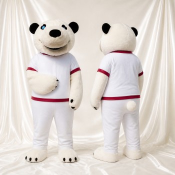 Panda Athlete Mascot Costume Full Body for Adults Sports Events
