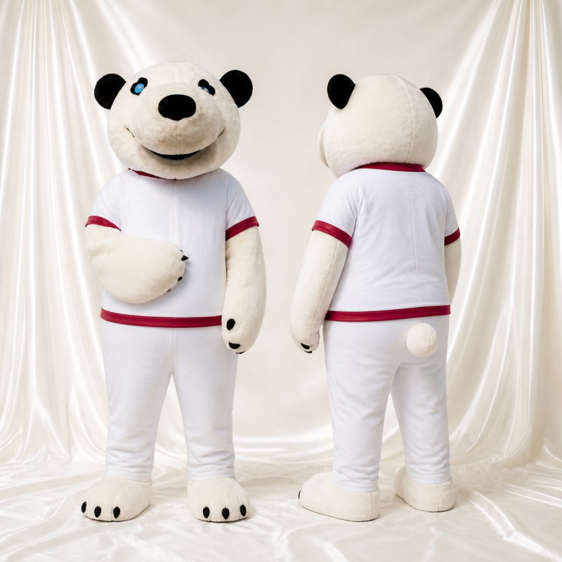 Panda Athlete Mascot Costume Full Body for Adults Sports Events