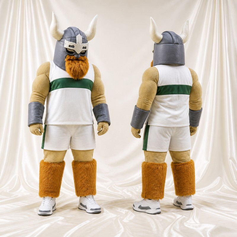 Viking Warrior Mascot Costume Full Body for Adults School Events
